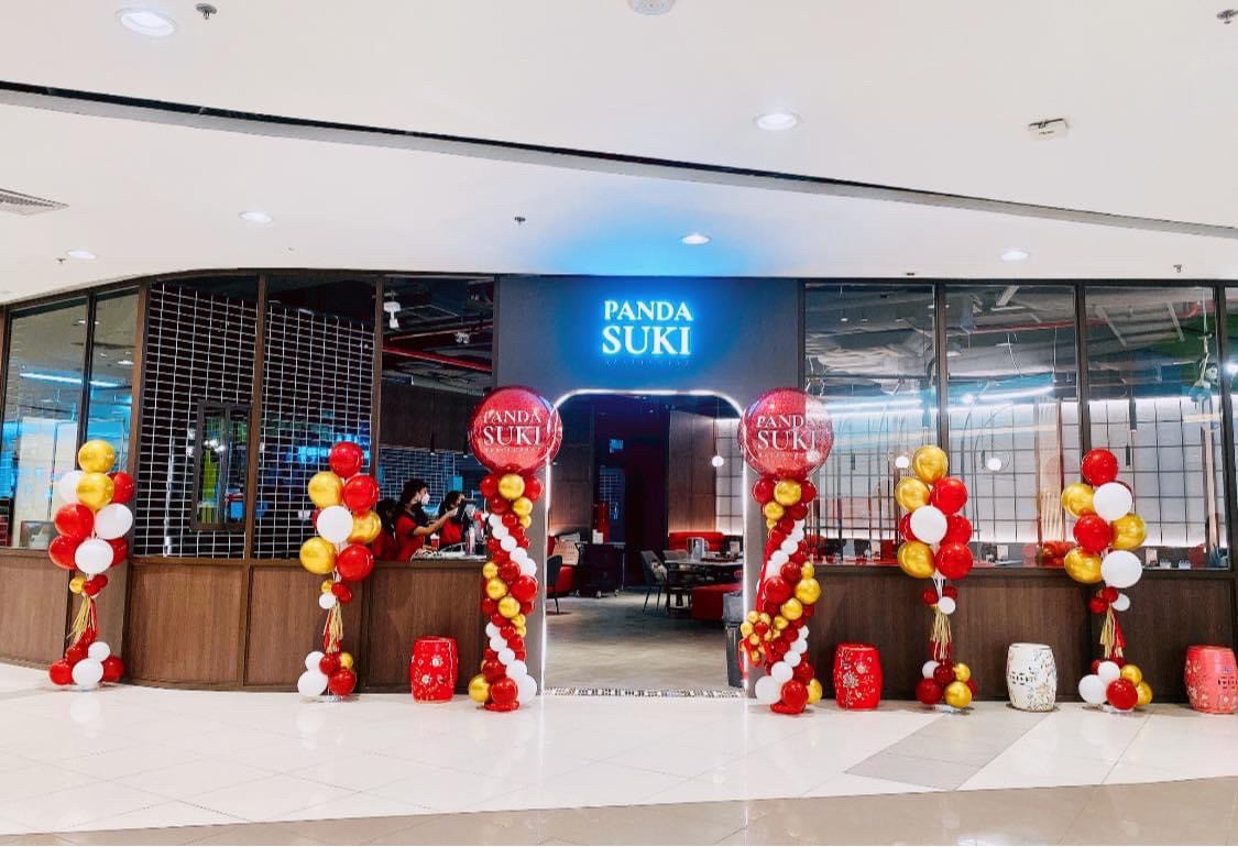 เสาตั้งลูกโป่งเปิดร้าน ขนาด36นิ้ว 2เสา + เสาตั้งลูกโป่งขนาด12นิ้ว10ลูก 4เสา โทนสีแดงขาวทอง