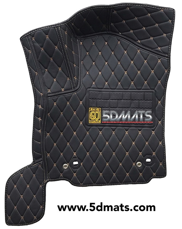 พรมปูพื้นรถยนต์ VELLFIRE Hybrid (ปี2015-2020) พรม6D VIP สีดำด้ายครีม เต็มคัน