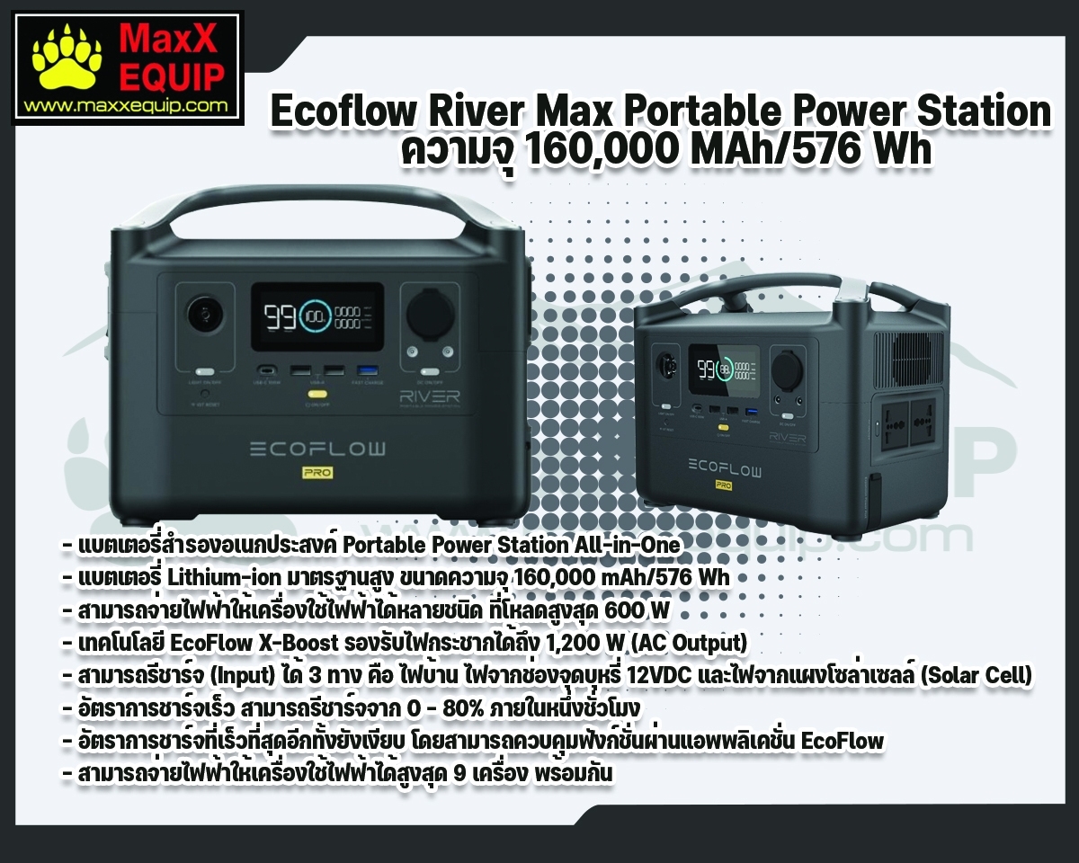ECO FLOW RIVER EXTRA BATTERY BY MaxX EQUIP