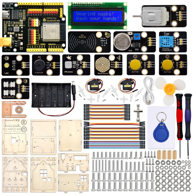 ชุดสื่อเรียนรู้ STEM โครงงานบ้านอัฉริยะ IoT ESP32 (ESP32 Smart Home Starter Kit) KS5009