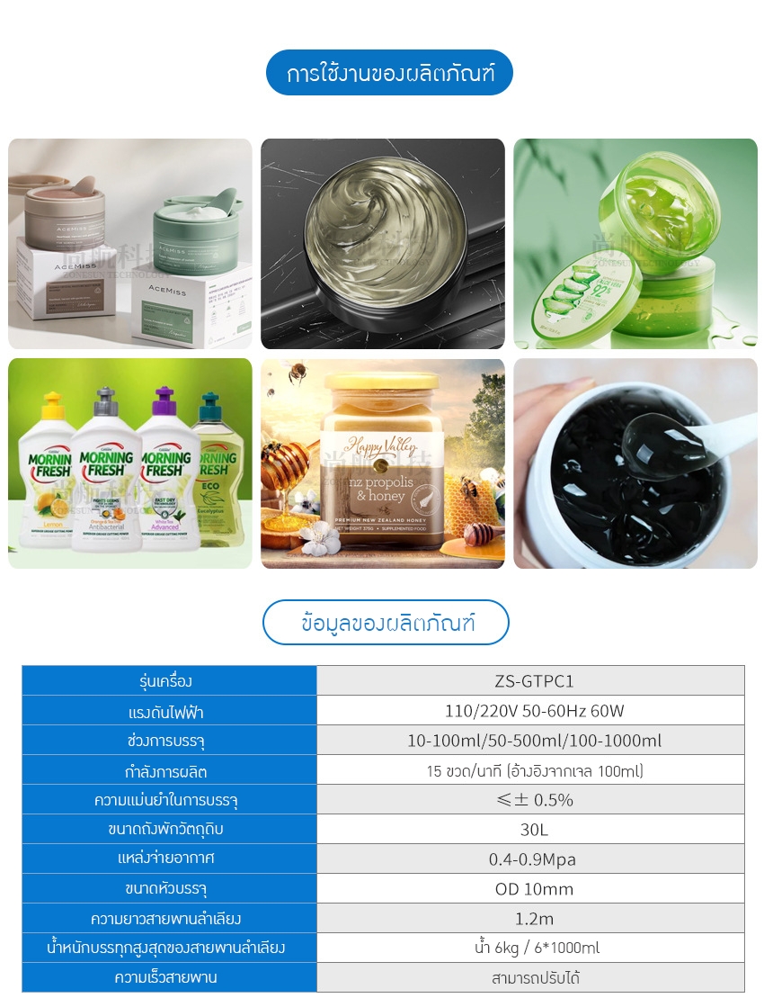 23646 เครื่องบรรจุครีมระบบสายพานอัตโนมัติ (รุ่น ZS-GTPC1)