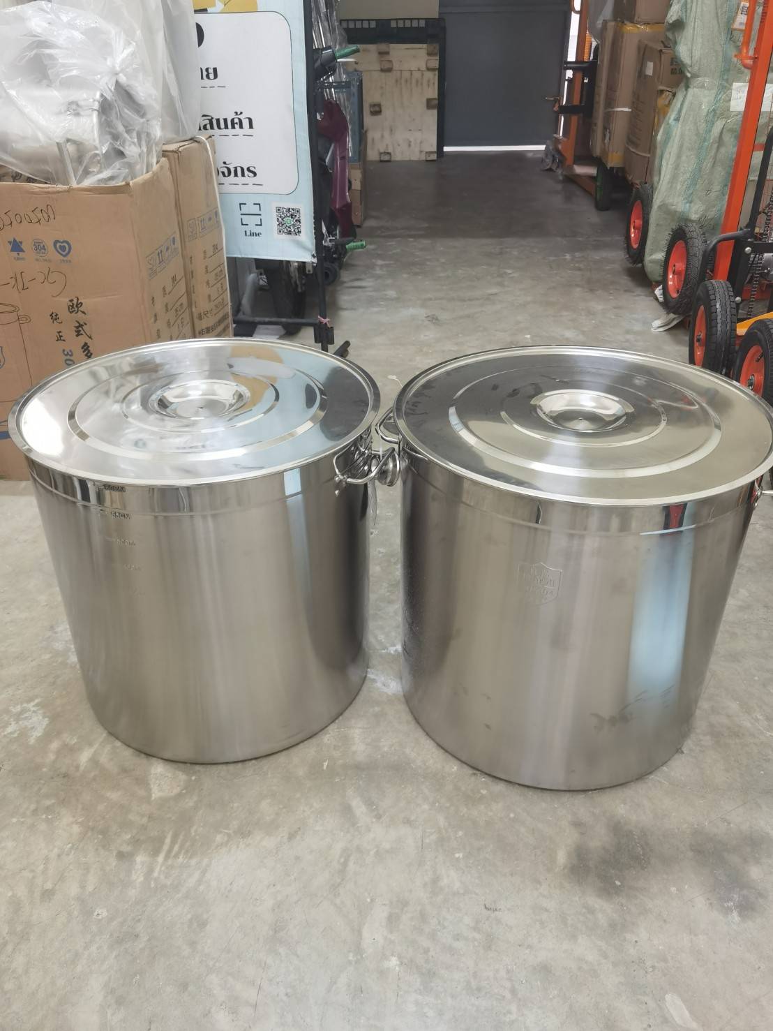 🍲 หม้อต้ม + ฝา สแตนเลส 304 หม้อต้มซุป ถังเก็บน้ำมัน g2steel tank-304
