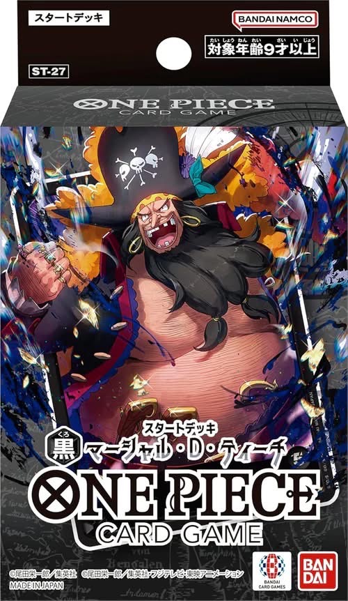 One Piece Card Game [ST-27] One Piece Starter Deck: BLACK Marshall.D.Teach แบบ 1 กล่อง
