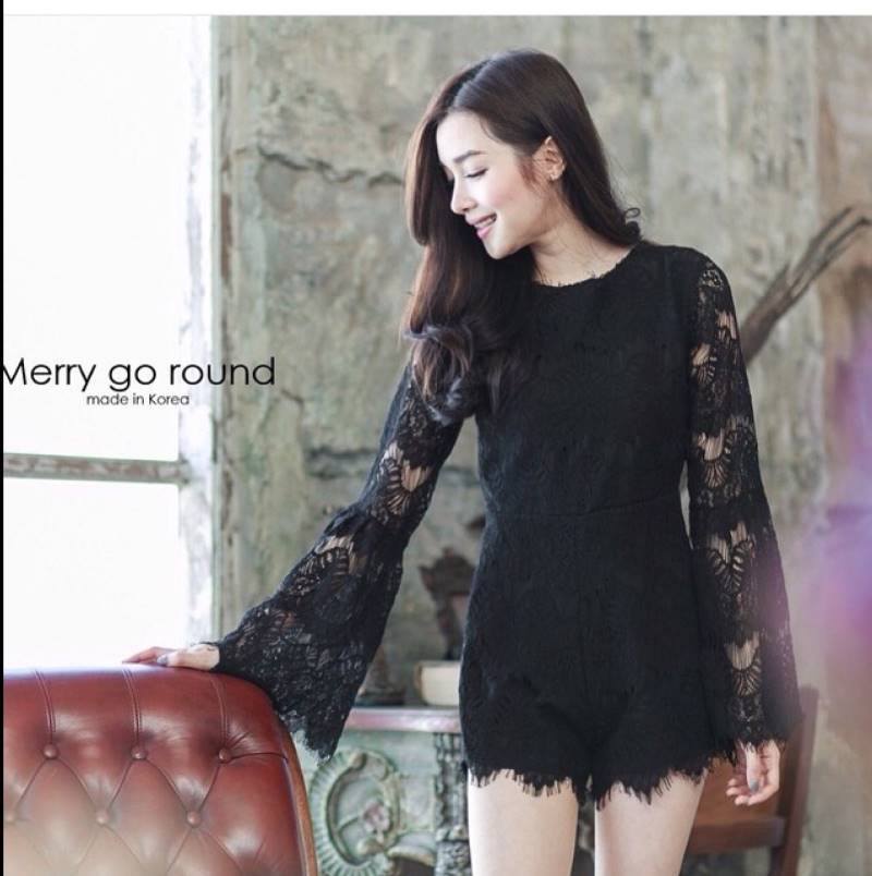 จั้มลูกไม้กางเกงขาสั้น