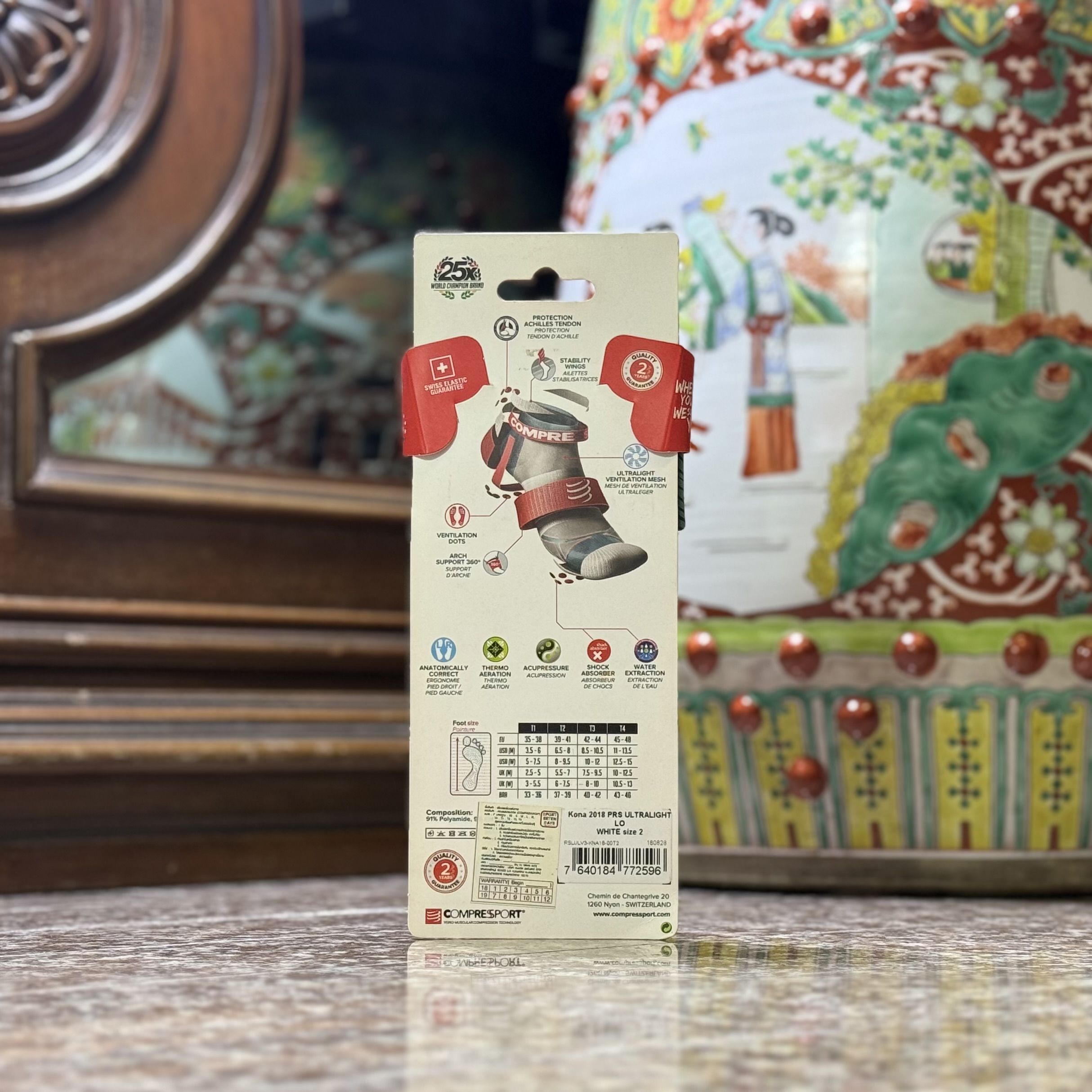 ถุงเท้าวิ่ง Compressport X KONA Running Ankle Socks ‘LIMITED’ (T2)