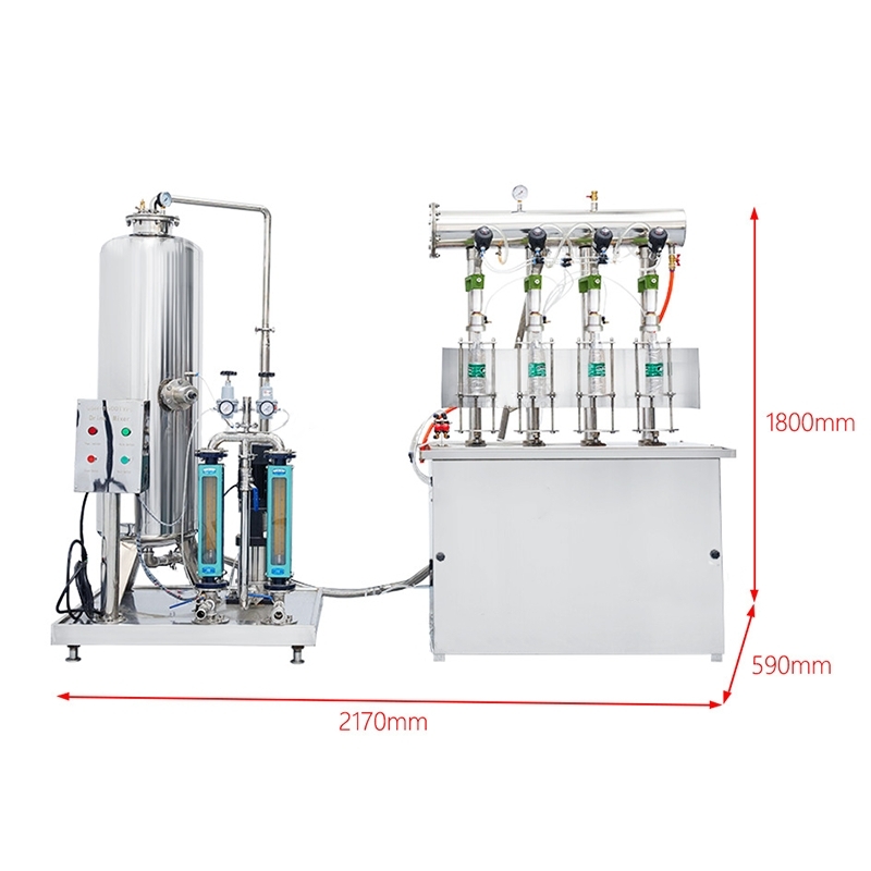 เครื่องผสมและบรรจุเครื่องดื่มด้วยระบบ CO2 รุ่น DMC