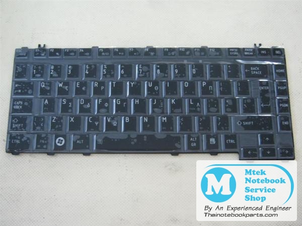 MT03168 คีย์บอร์ดโน๊ตบุ๊ค Toshiba Satellite A200 A205 A210 A215 A300 L200 L205 M200 M205US Keyboard - MP-06866GR-6988, PK1304G01E0 Notebook Keyboard (สีดำ สินค้าใหม่ 1
