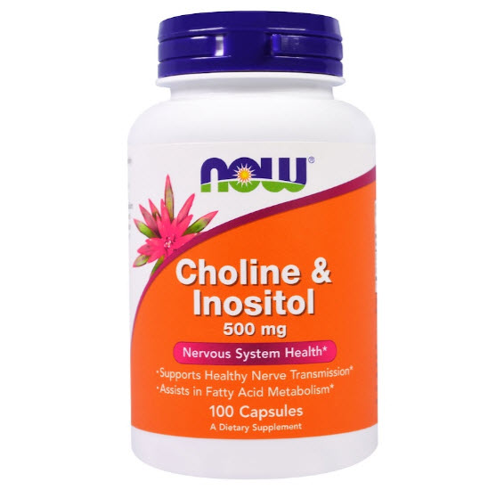 Now Foods, Choline & Inositol, 500 mg, 100 Capsules