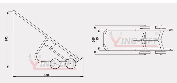 รถเข็นอเนกประสงค์ถังเคมี 200ลิตร พร้อมเท่ลงได้ในตัว 4 ล้อ DF20