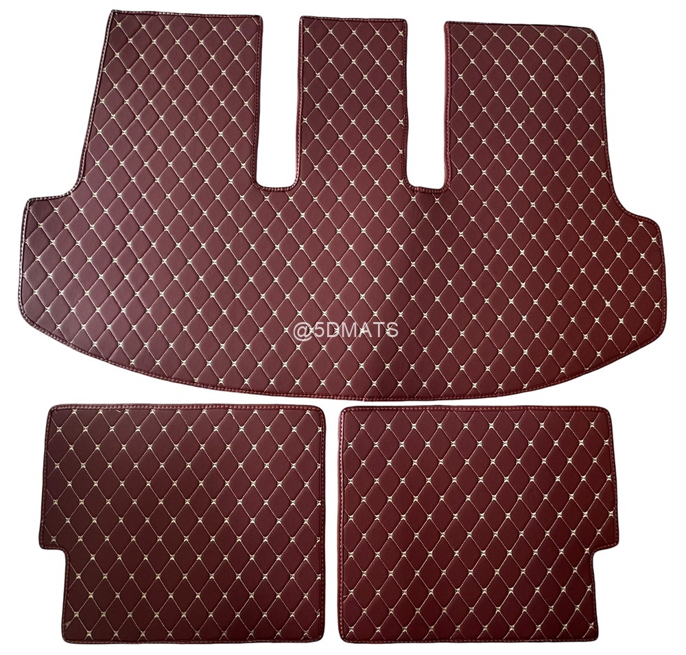 พรมปูพื้นรถยนต์ 6D TOYOTA INNOVA ปี2005-14 พรม6D โตโยต้า อินโนว่า สีไวน์แดง เข้ารูป เต็มคัน