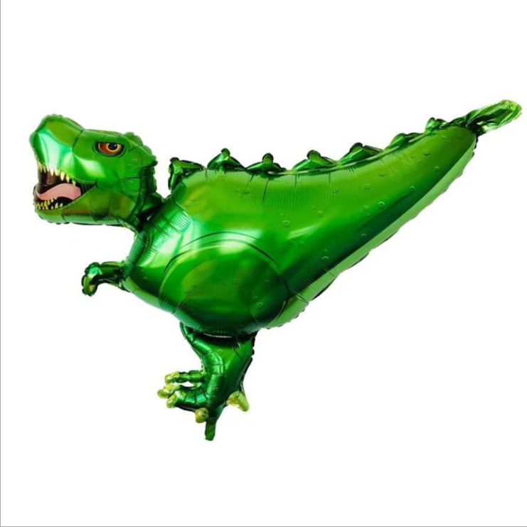 ลูกโป่งฟอยล์ไดโนเสาร์ทีเร็กซ์สีเขียว / T-Rex Foil Balloon