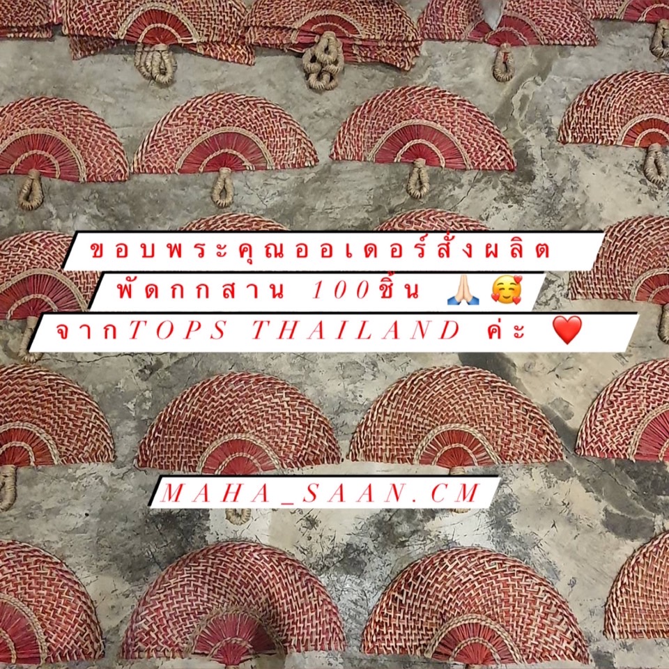 พัดกกสาน พัดมินิมอล ของชำร่วย แต่งผนังบ้าน คละสี wallhangings 🎏