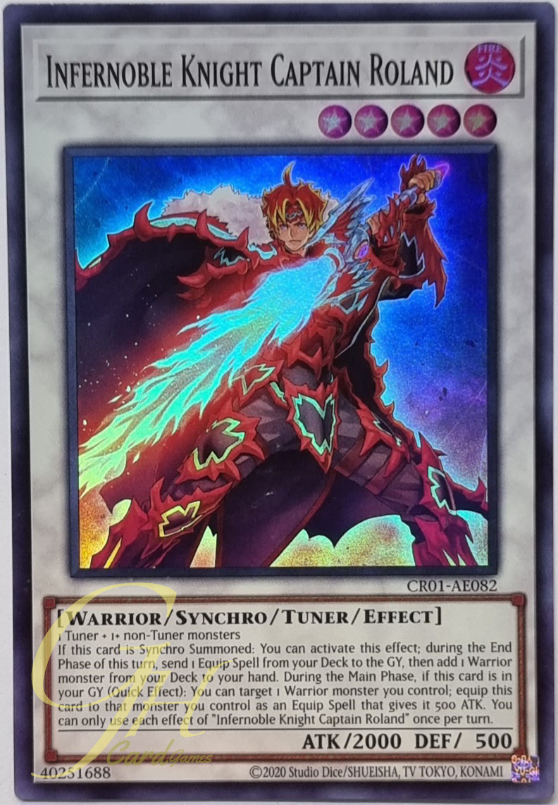 Yugioh [CR01-AE082] Infernoble Knight Captain Roland (Super Rare)