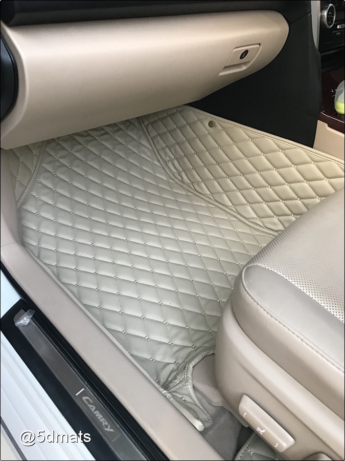 พรมปูพื้นรถยนต์6D TOYOTA CAMRY ปี2012-2018 พรม6D QJ VIP แบบหนาพิเศษ เต็มคัน 3ชิ้น