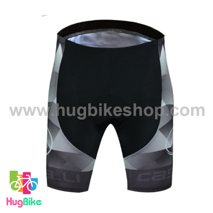 กางเกงจักรยานขาสั้นทีม Le tour de france 16 (08) สีดำ