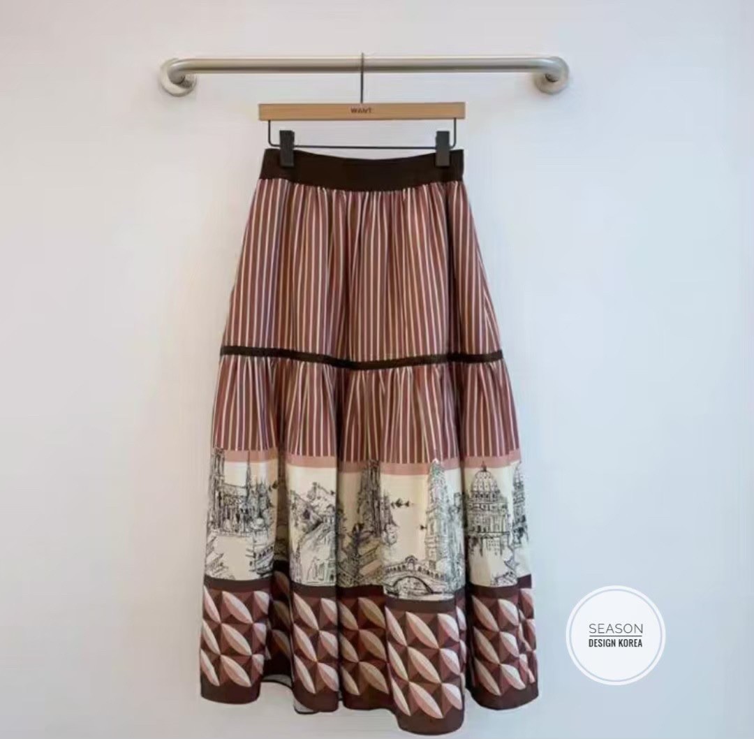 กระโปรงพิมพ์ลายสวย