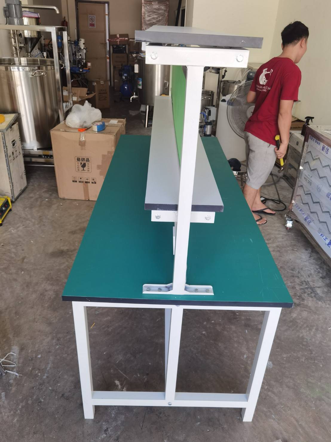 16546 โต๊ะโรงงาน โต๊ะประกอบชิ้นงาน โต๊ะทำงานป้องกันไฟฟ้าสถิต BC-WYGZT-9001