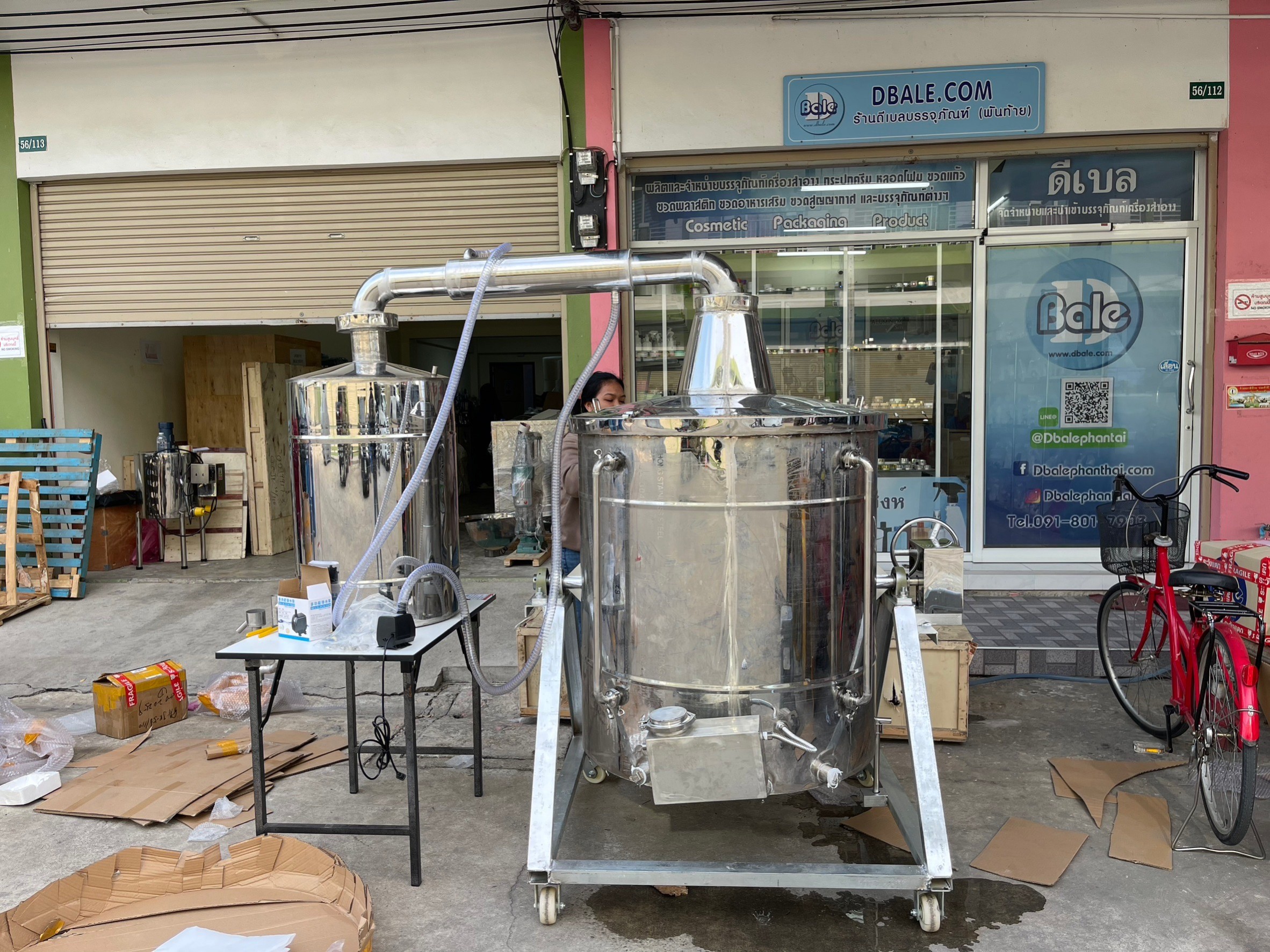 HNXS-01 หม้อกลั่นสแตนเลส 304 310/450/770/885 ลิตร