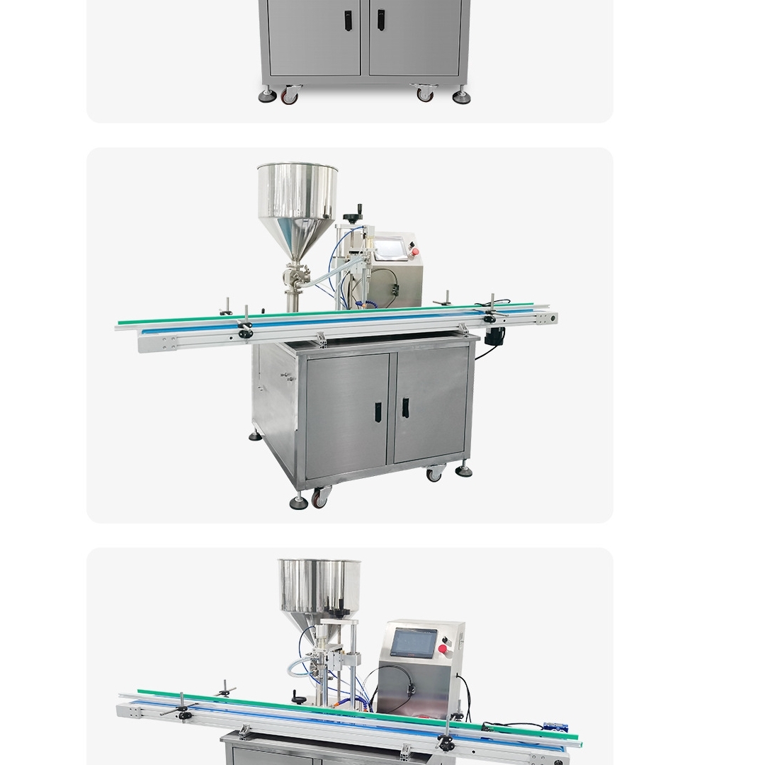🌈13007 เครื่องบรรจุของเหลว แบบสายพาน ควบคุมด้วยระบบ PLC รุ่น HD40-1 automatic filling machine 5-100ml