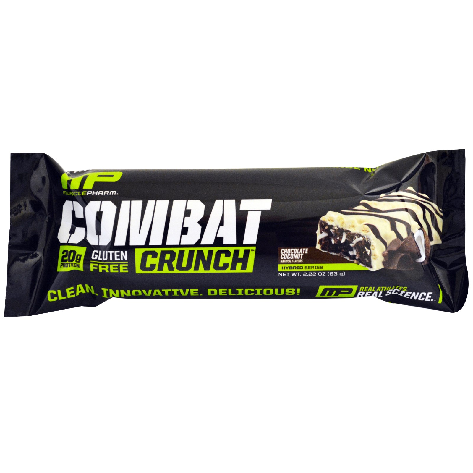 MusclePharm, Combat Crunch, Chocolate Coconut, 12 Bars, (63 g) Each