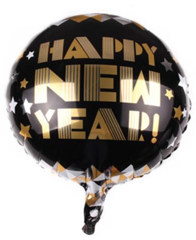 ลูกโป่งฟอยHappy New Year 2 18นิ้ว (45*45 cm)
