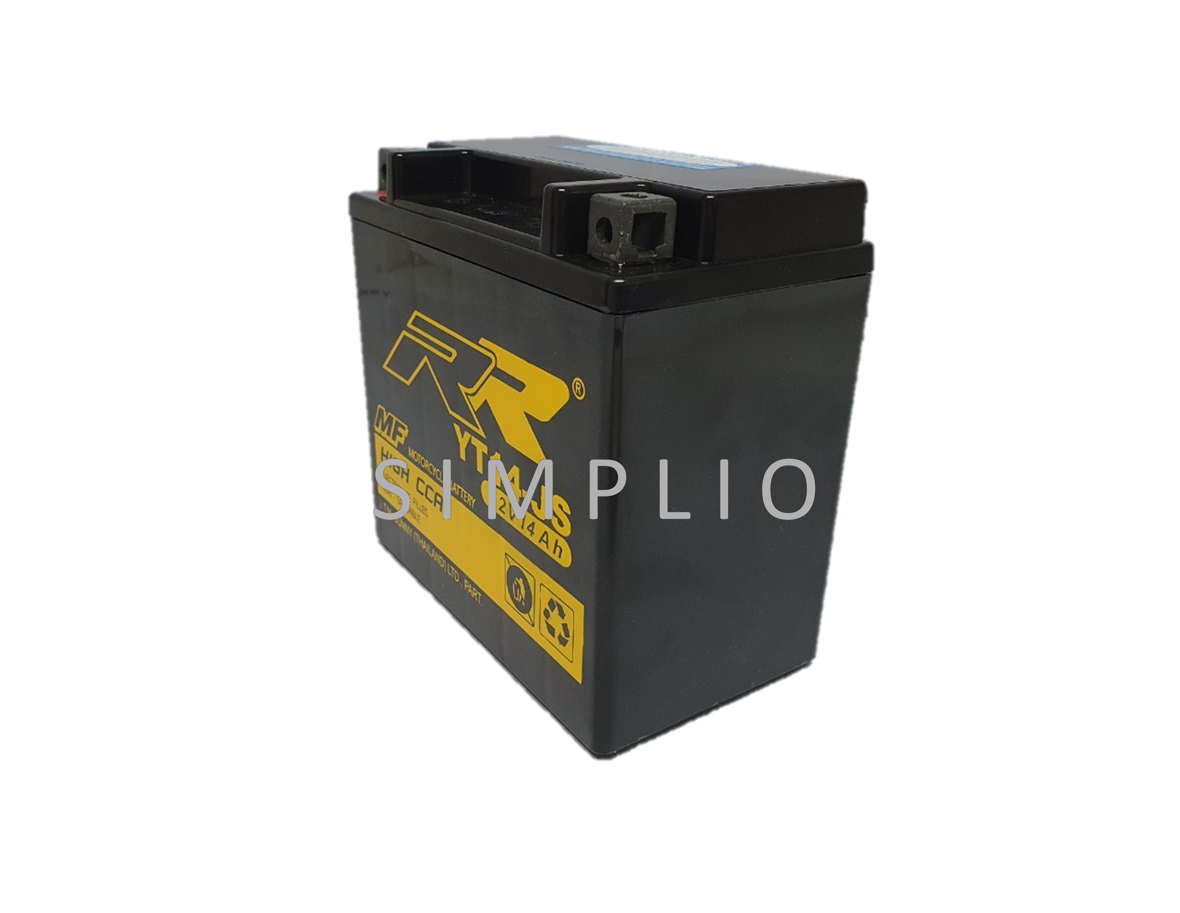 RR Battery YT14-JS (12V 14AH) High CCA แบตเตอรี่สำหรับมอเตอร์ไซค์ (แบตมอไซ)
