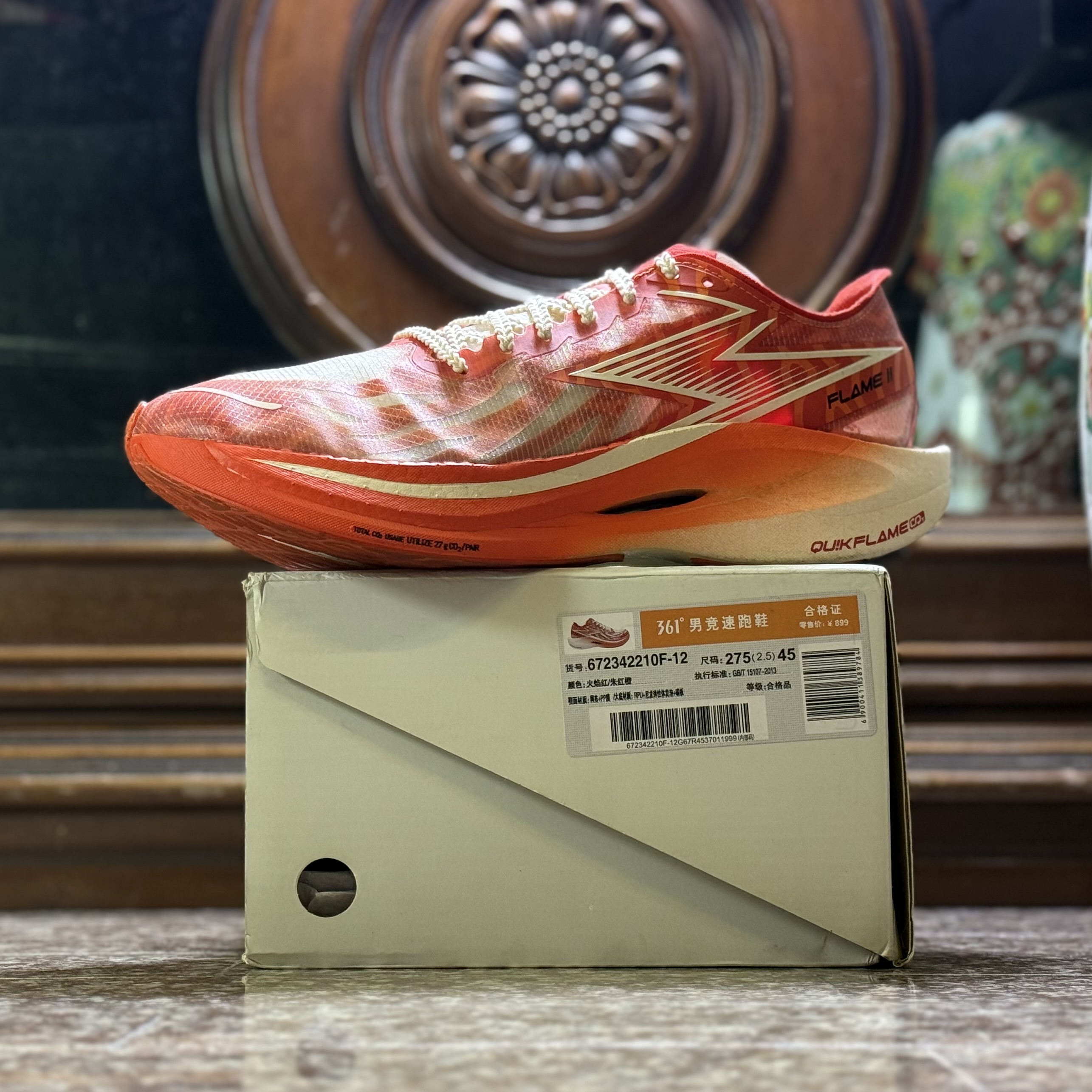 รองเท้าวิ่ง 361 Degrees Flame 2.0 ‘RED’ #มือ2 (M11US)