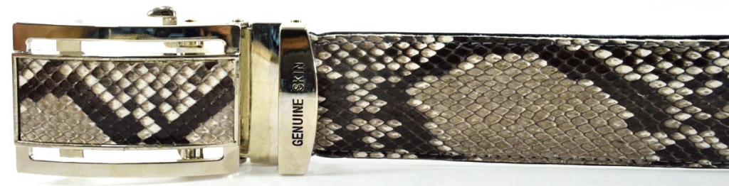 เข็มขัดหนังงูแท้ สีธรรมชาตื