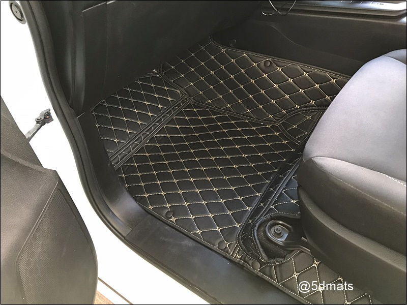 พรมปูพื้นรถยนต์ 6D NISSAN JUKE (ปี 2010-16) พรมหนัง6D เกรดA 12มิล เต็มคัน 3ชิ้น