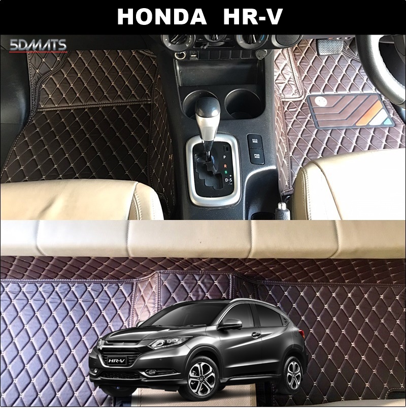 พรมปูพื้นรถยนต์ 6D HONDA HR-V พรม6D QX สวยงาม เข้ารูป รวมแผ่นท้าย ปิดเบาะ ตรงรุ่นรถ 6ชิ้น