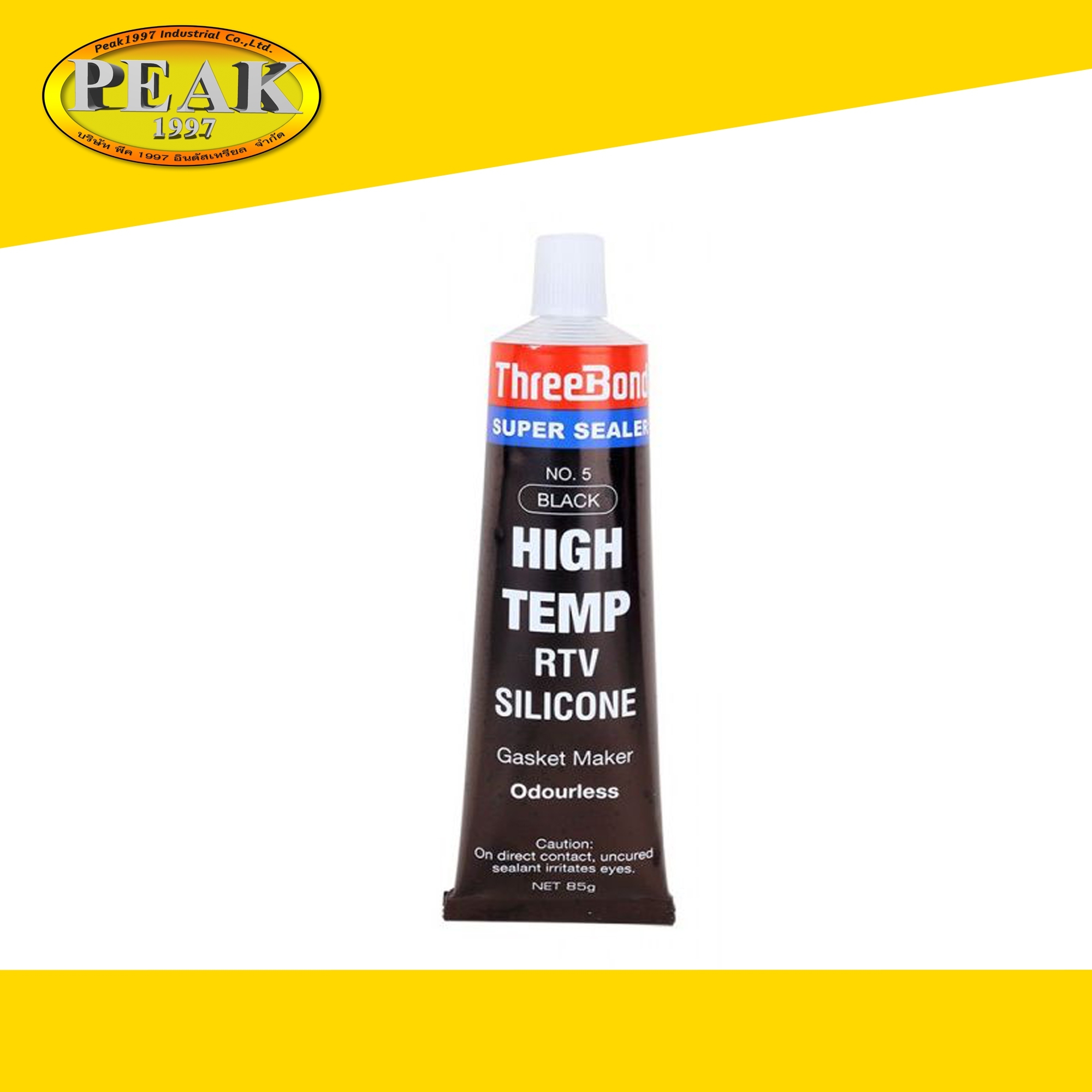 ThreeBond No.5 ปะเก็นเหลวชนิดซิลิโคน HighTemp RTV Silicone Black 85g.