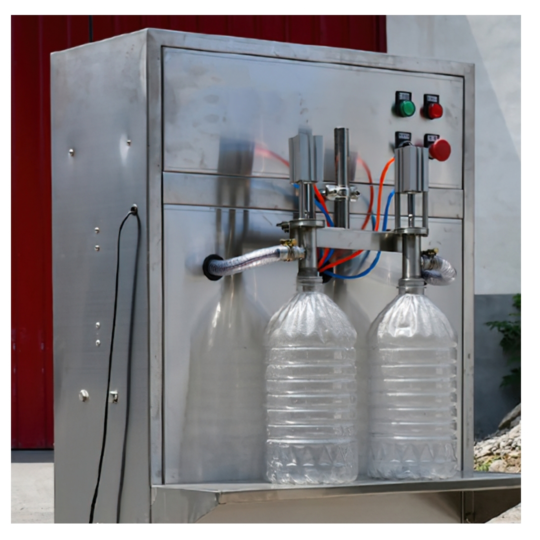 15424 เครื่องบรรจุของเหลวกึ่งอัตโนมัติ ขนาด 100-5000ml สองหัว รุ่น GYJ-2