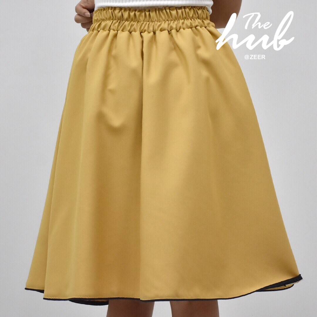 กระโปรงน่ารัก เอวสม็อคหลัง