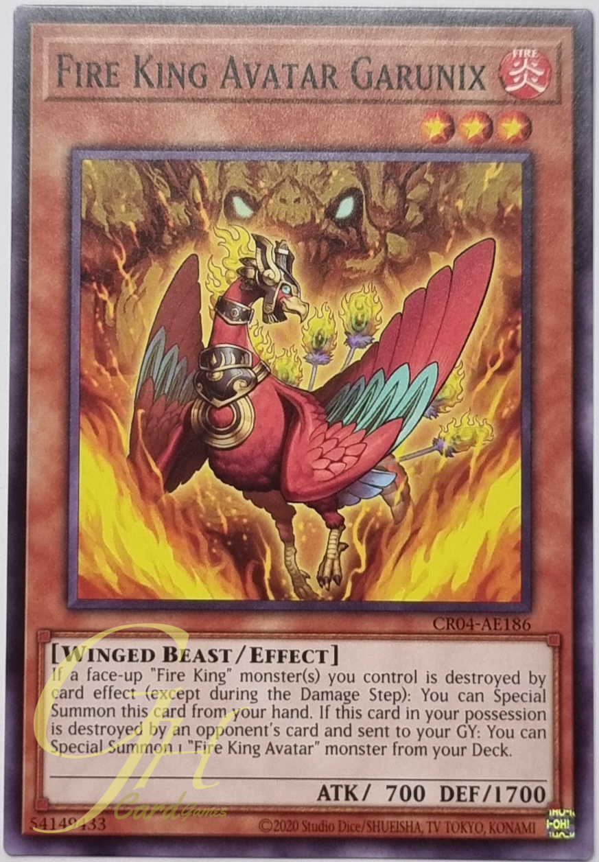 Yugioh [CR04-AE186] Fire King Avatar Garunix (Common)