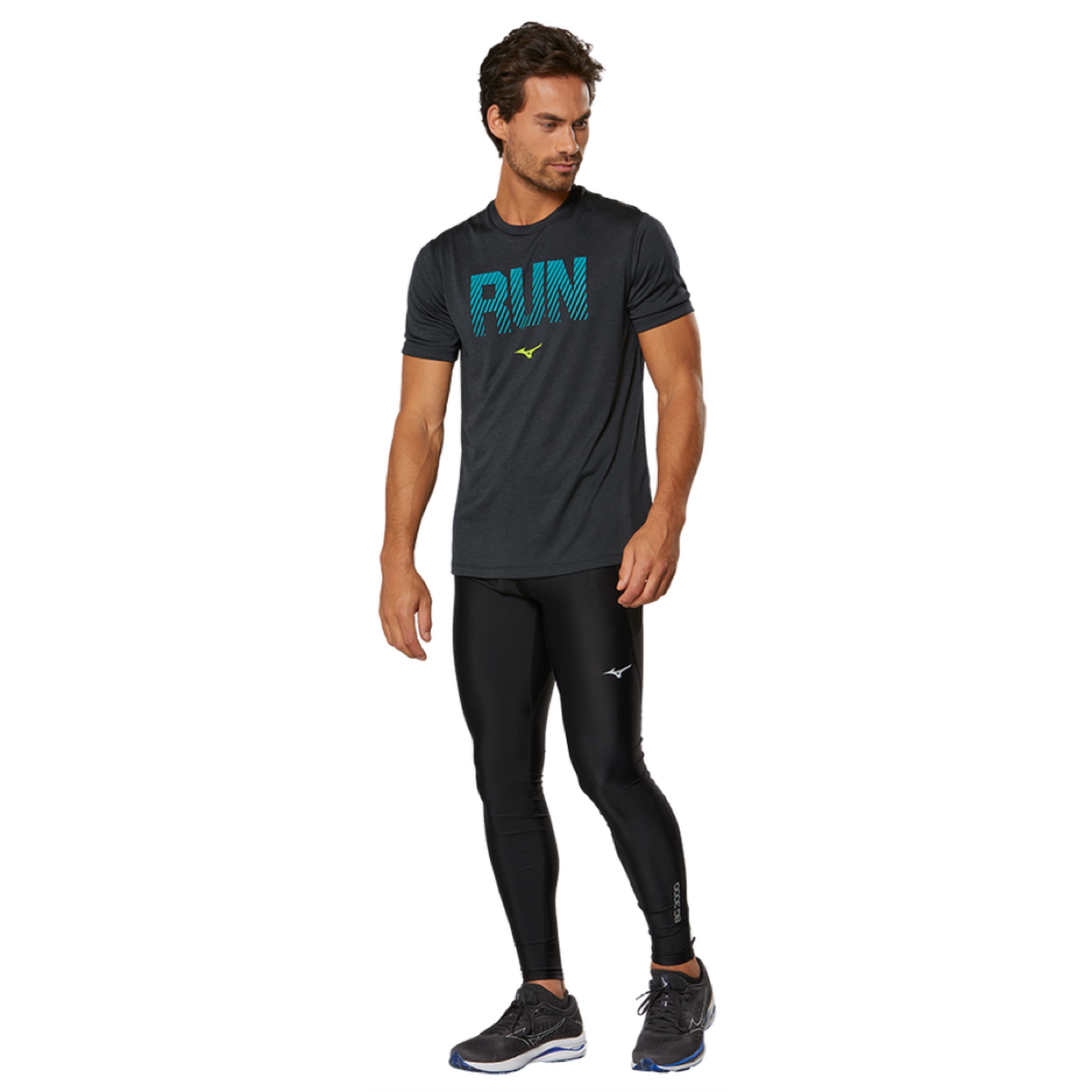 เสื้อวิ่ง Mizuno Core Graphic Running Shirt ‘BLACK’ (XL)