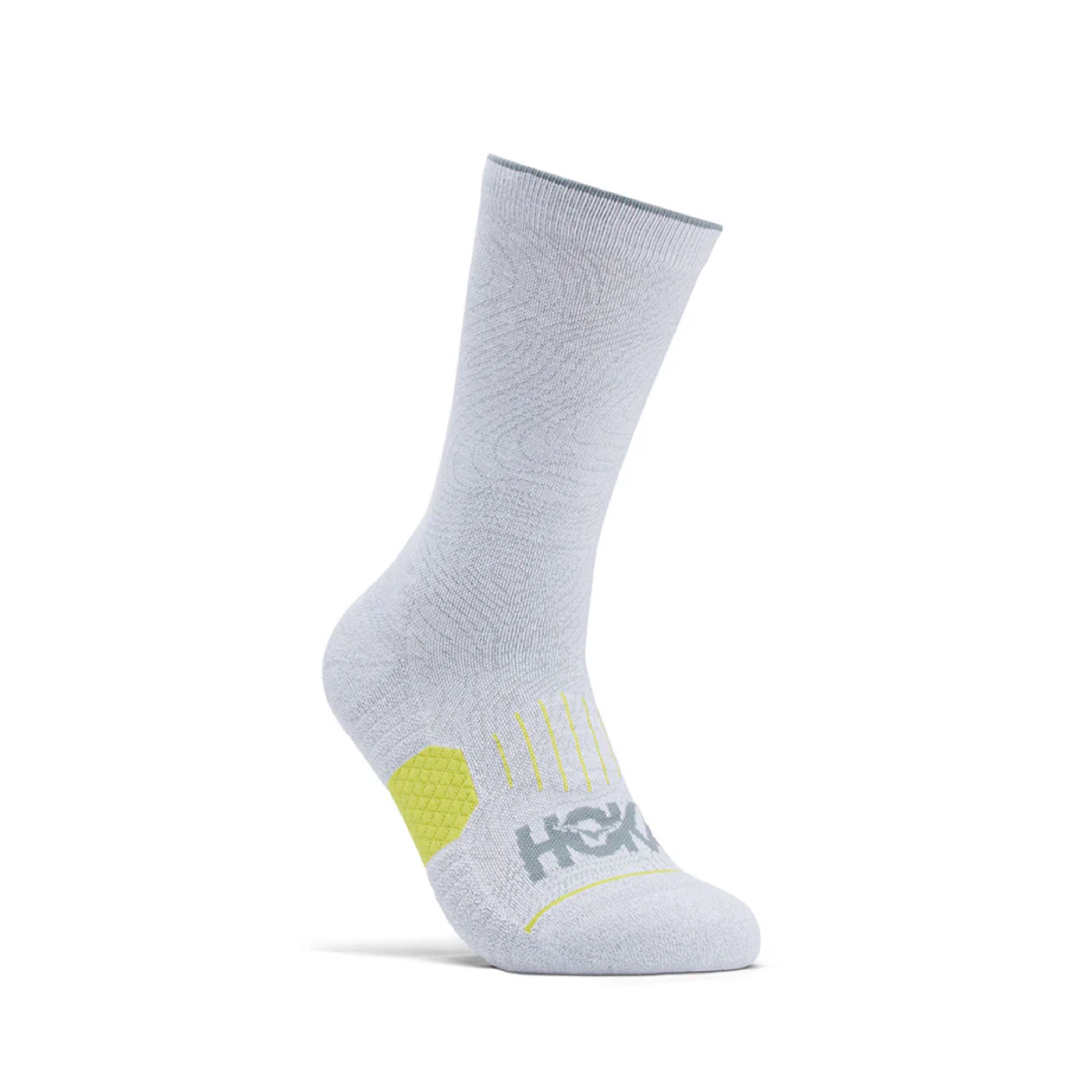 ถุงเท้าวิ่ง HOKA Running Crew Socks ‘MonoChrome‘ #แพค1คู่ (L)