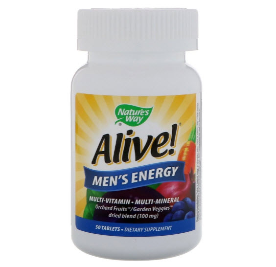 Nature's Way, Alive!, Men's Energy Multivitamin-Multimineral, 50 Tablets