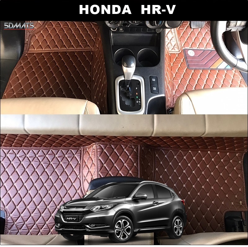 พรมปูพื้นรถยนต์ 6D HONDA HR-V พรม6D QX สวยงาม เข้ารูป รวมแผ่นท้าย ปิดเบาะ ตรงรุ่นรถ 6ชิ้น