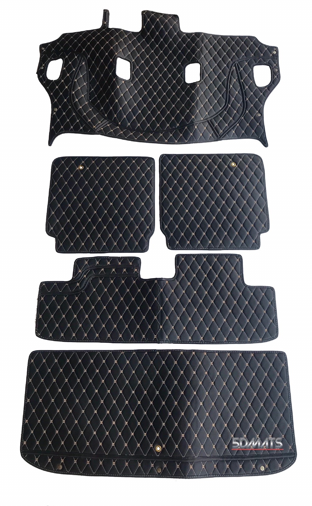 พรมปูพื้นรถยนต์ NISSAN TERRA สีดำด้ายครีม เสริมใยดักฝุ่น เต็มคัน สวยงาม หรูหรา มีระดับ กันเปื้อน ได้ดี เข้ารูป100%