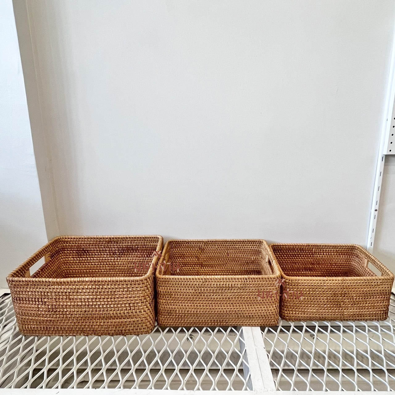 กล่องหวาย ตะกร้าเก็บของ พร็อพถ่ายรูป rattan tray🤎