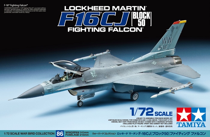 1/72 SCALE LOCKHEED MARTIN? F-16?CJ [BLOCK50] FIGHTING FALCON