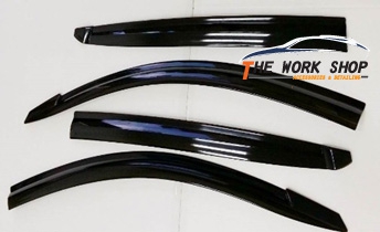 Smoked Door Visor For Mobilio - กันสาดสีดำ