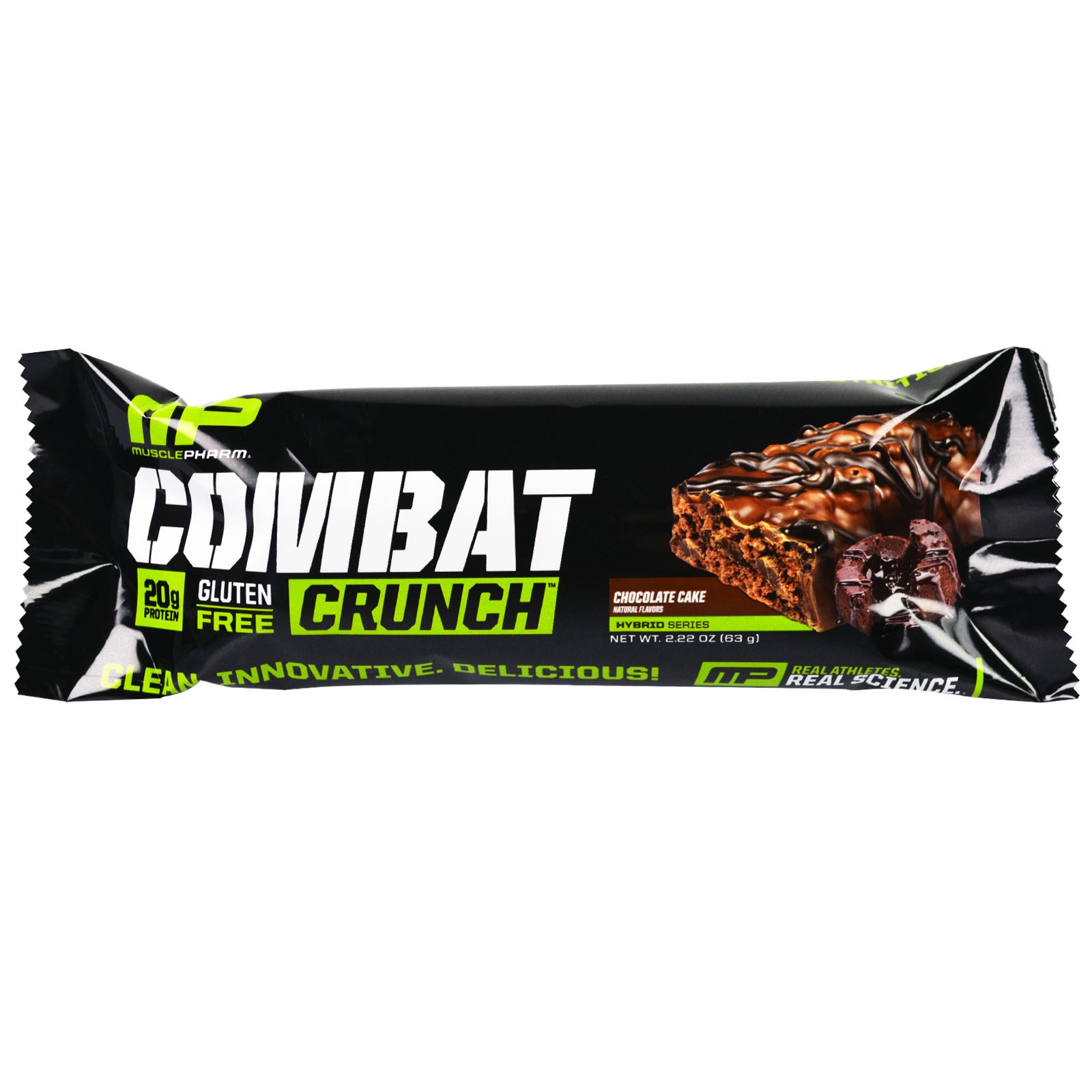 MusclePharm, Combat Crunch, Chocolate Cake, 12 Bars, 2.22 oz (63 g) Each
