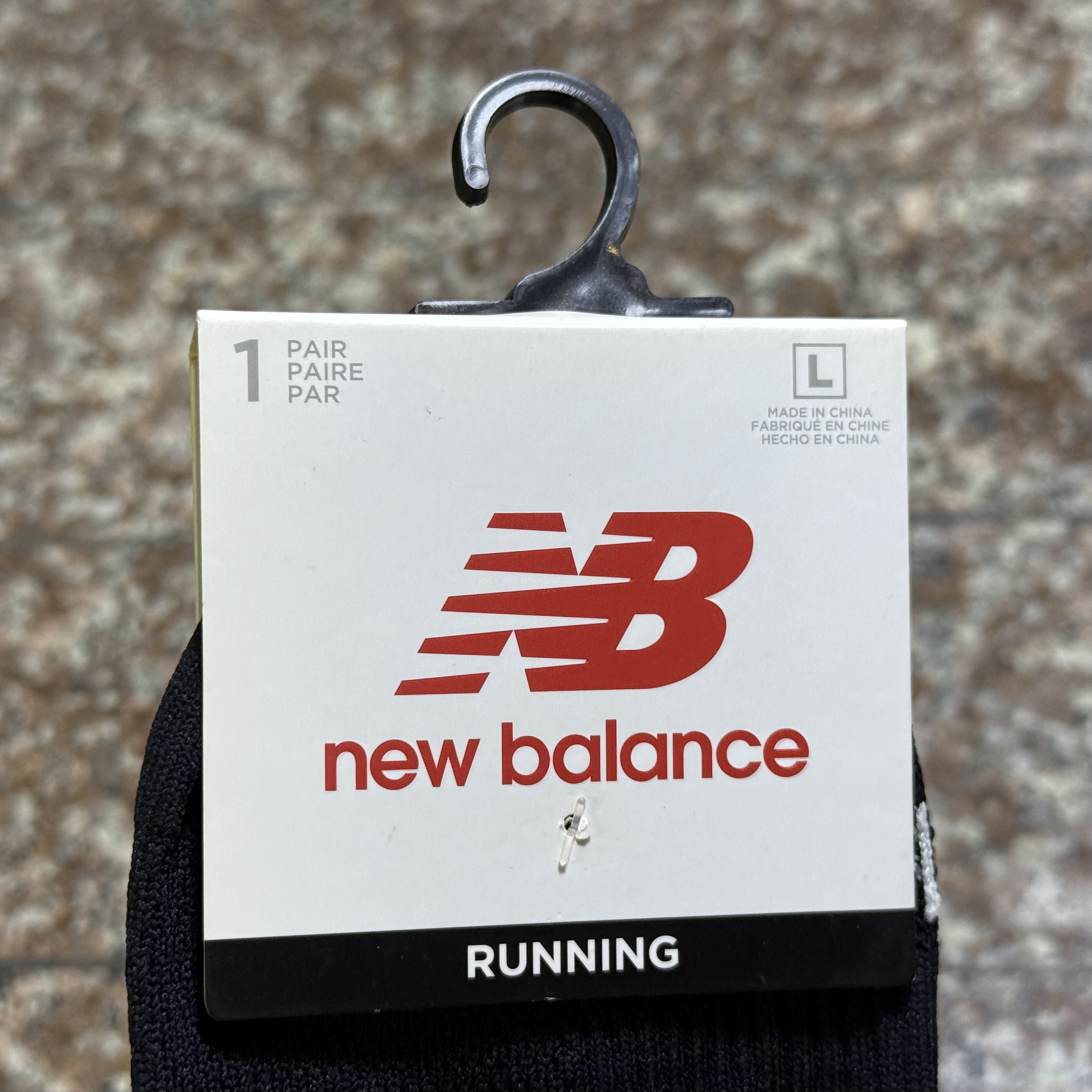 ถุงเท้าวิ่ง New Balance Flat Running Socks ‘BLACK’ (M,L)