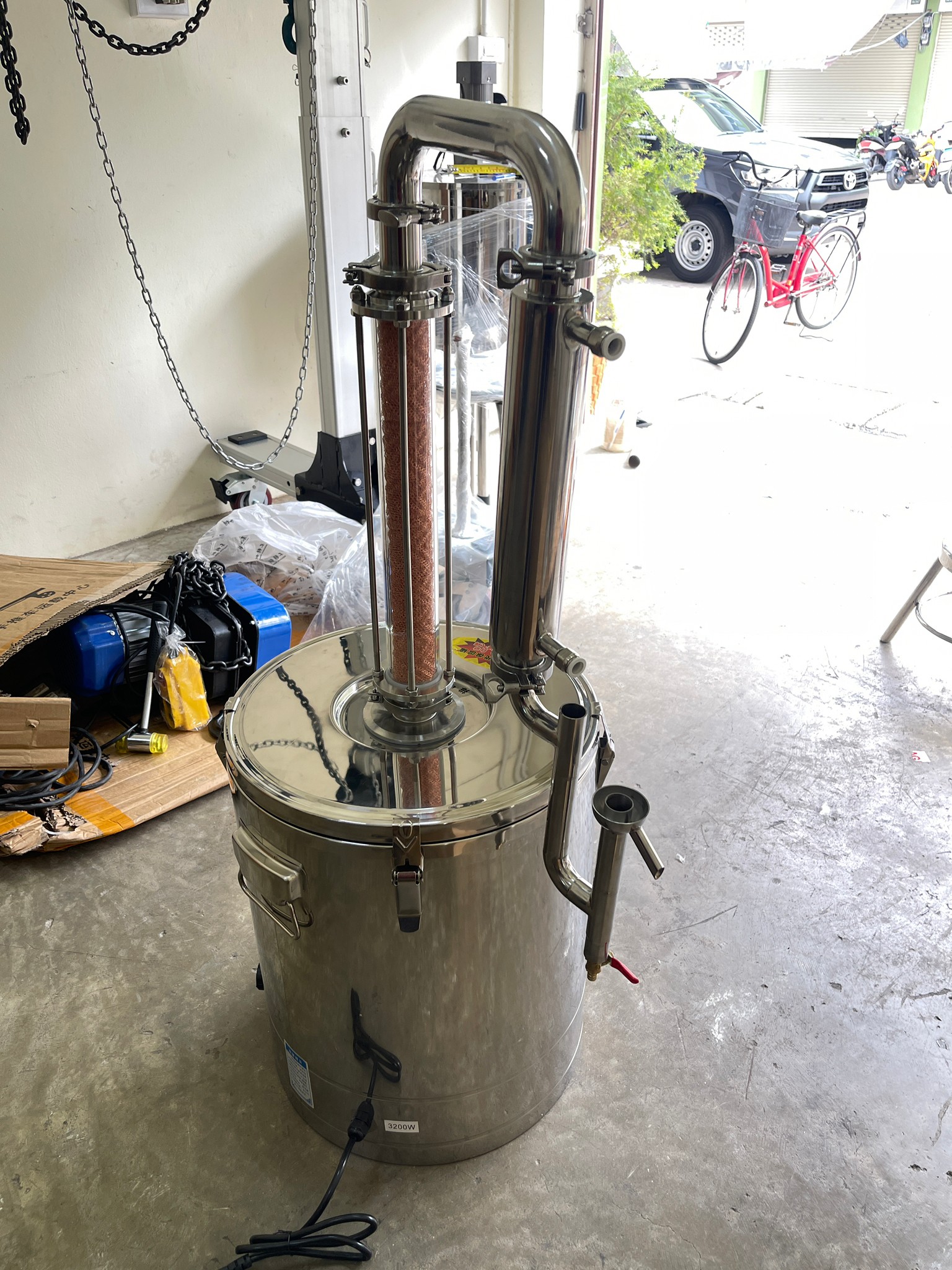 16593 yantai-06 เครื่องสกัด เครื่องกลั่นไฟฟ้า ทองแดง ขนาด 60 ลิตร