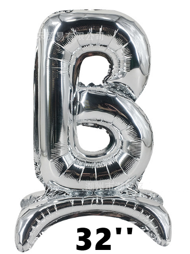 32'' B Stand Foil Balloon /ลูกโป่ง32 นิ้ว ตัว B ตั้งพื้น