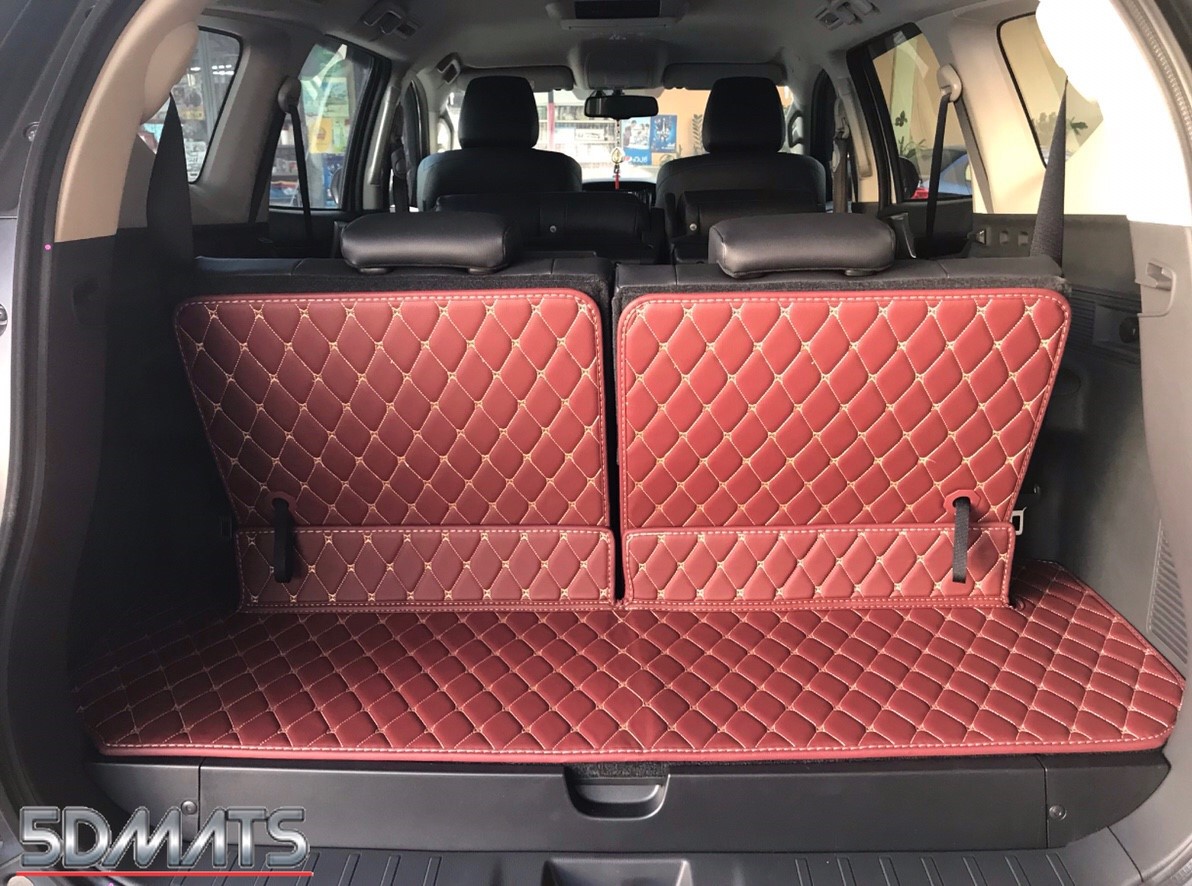 พรมปูพื้นรถยนต์6D NEW PAJERO SPORT 2016-20 รุ่นVIP. PREMIUM สีไวน์แดง หนาพิเศษ เต็มคัน