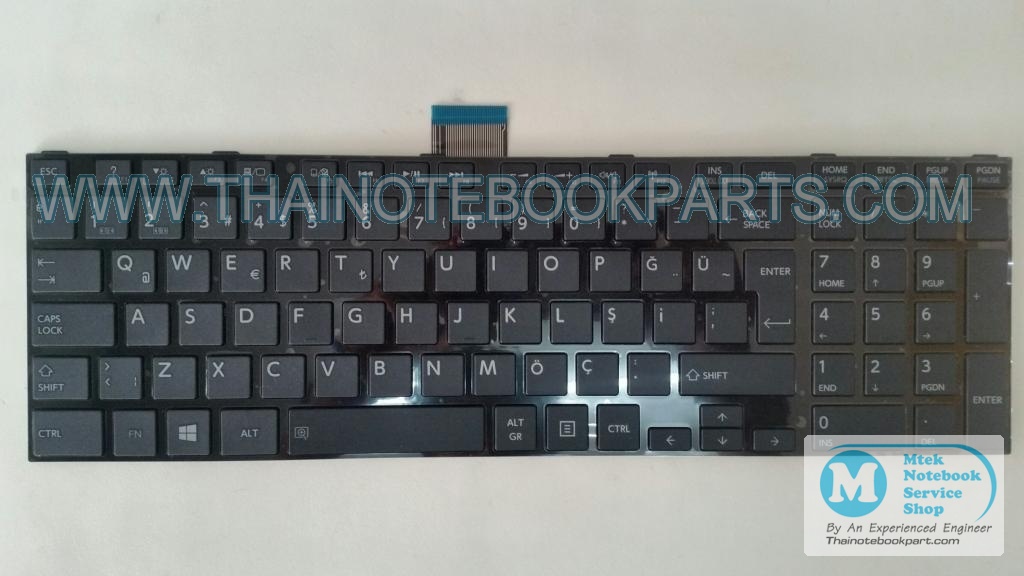 MT07606 คียบอร์ดโน้ตบุ๊ค Toshiba Satellite S50, S55, S55D (สินค้าใหม่,แป้นพิมพ์อังกฤษ,สีดำ) 1