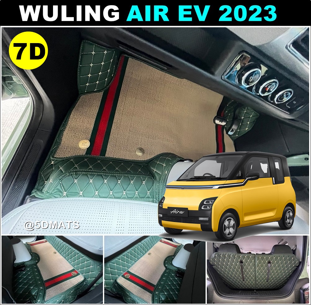 พรมปูพื้นรถยนต์ 7D WULING AIR EV 2023 พรม7D เสริมใยดักฝุ่น วู่หลิง แอร์อีวี เข้ารูป เต็มคัน (พร้อมส่ง)