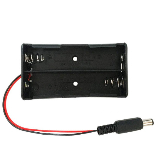 รางถ่าน(Battery Holder)18650 2 ก้อนแบบอนุกรม 7.4V ขั้วต่อ Jack DC 5.5x2.5 mm.